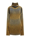 Dondup Woman Turtleneck Marigold Size 6 Acrylic, Wool, Alpaca Wool In Yellow