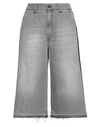 PEOPLE (+) PEOPLE WOMAN DENIM CROPPED GREY SIZE 28 COTTON