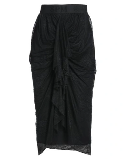 8pm Woman Midi Skirt Black Size S Polyamide, Elastane, Polyester
