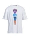 House Of Holland Man T-shirt White Size M Cotton, Elastane In White
