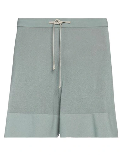 Rick Owens Man Shorts & Bermuda Shorts Sage Green Size M Virgin Wool, Polyamide, Elastane