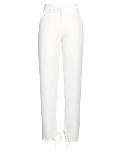Pinko Woman Pants Ivory Size 4 Polyester In White
