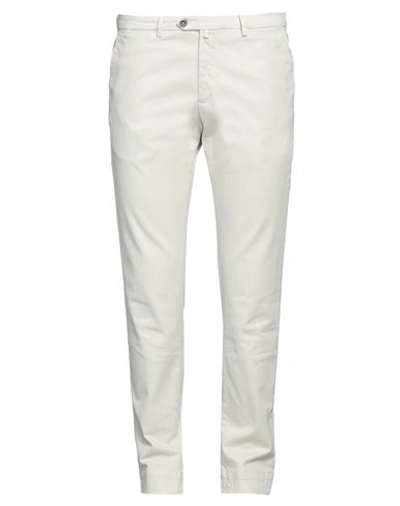 B Settecento Man Pants Light Grey Size 38 Cotton, Elastane