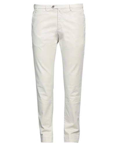 B Settecento Man Pants Light Grey Size 38 Cotton, Elastane In Grey