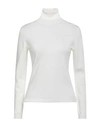 Aragona Woman Turtleneck Ivory Size 10 Wool In White