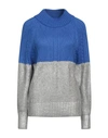 BRAND UNIQUE BRAND UNIQUE WOMAN SWEATER BRIGHT BLUE SIZE 1 ACRYLIC, MOHAIR WOOL, WOOL, POLYAMIDE, ALPACA WOOL