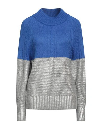 Brand Unique Woman Sweater Bright Blue Size 1 Acrylic, Mohair Wool, Wool, Polyamide, Alpaca Wool