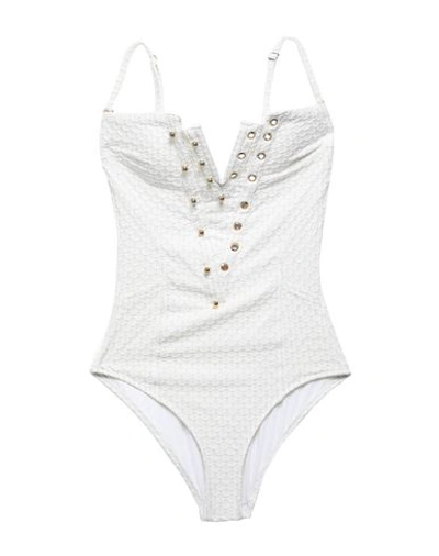 Moeva Woman One-piece Swimsuit White Size 4 Polyamide, Elastane