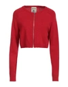 Semicouture Woman Cardigan Red Size S Wool, Polyamide
