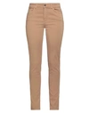 She Wise Woman Pants Camel Size 10 Cotton, Lyocell, Elastane In Beige