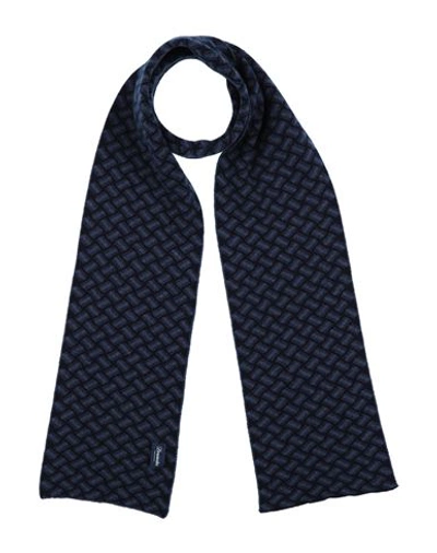 Drumohr Man Scarf Slate Blue Size - Cashmere In Blue