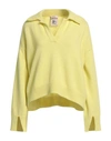 Semicouture Woman Sweater Yellow Size L Wool, Polyester
