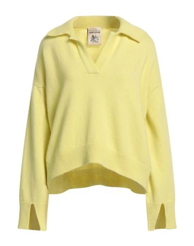 Semicouture Woman Sweater Yellow Size L Wool, Polyester