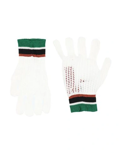 Missoni Woman Gloves Off White Size Onesize Rayon In Off White