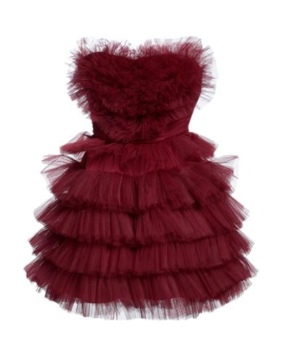 Aniye By Woman Short Dress Burgundy Size 8 Polyamide In Red