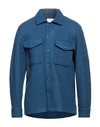 Sandro Man Shirt Blue Size Xl Wool