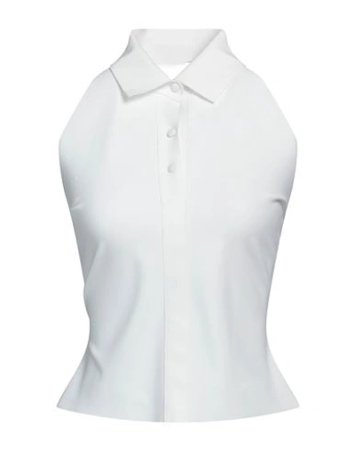 Chiara Boni La Petite Robe Woman Polo Shirt White Size 2 Polyamide, Elastane