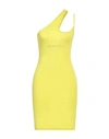 Mangano Woman Short Dress Acid Green Size 8 Cotton In Green