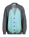 Msgm Man Cardigan Sky Blue Size Xs Acrylic, Polyamide, Mohair Wool In Blue