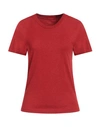 Mm6 Maison Margiela Woman T-shirt Brick Red Size M Cotton