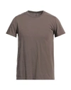 Rick Owens Man T-shirt Dove Grey Size S Cotton