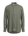 B.d.baggies B. D.baggies Man Shirt Military Green Size S Linen In Green
