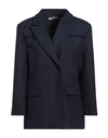 Maria Vittoria Paolillo Mvp Woman Blazer Navy Size 6 Virgin Wool, Polyamide In Navy Blue
