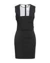 Simona Corsellini Woman Mini Dress Black Size 8 Polyester, Virgin Wool, Lycra In Black