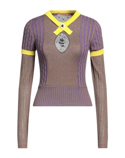 Cormio Woman Sweater Khaki Size M Cotton, Silk, Cashmere In Beige