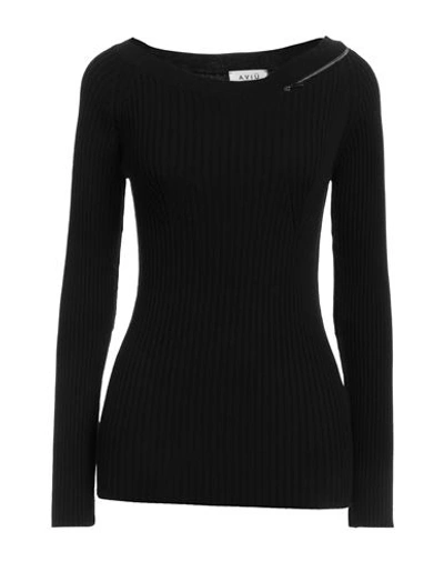 Aviu Aviù Woman Sweater Black Size 6 Cotton, Wool