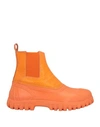 DIEMME DIEMME MAN ANKLE BOOTS ORANGE SIZE 7 SOFT LEATHER