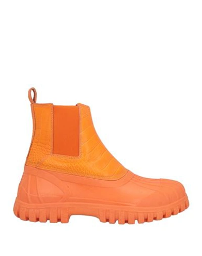 Diemme Man Ankle Boots Orange Size 13 Soft Leather
