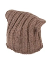 Aragona Woman Hat Khaki Size Onesize Baby Alpaca Wool, Merino Wool, Polyamide In Beige