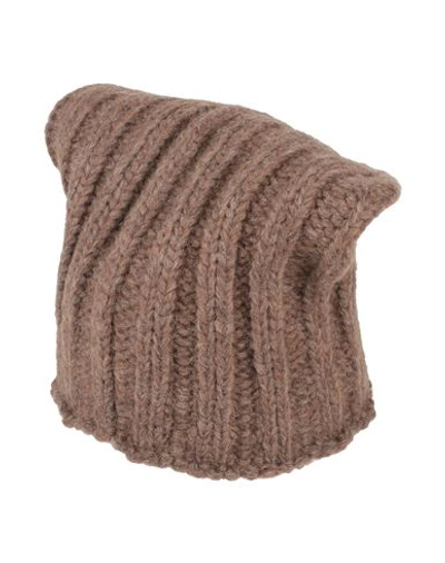 Aragona Woman Hat Khaki Size Onesize Baby Alpaca Wool, Merino Wool, Polyamide In Beige
