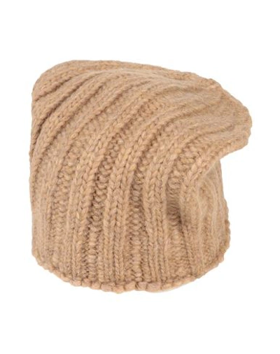 Aragona Woman Hat Beige Size Onesize Baby Alpaca Wool, Merino Wool, Polyamide