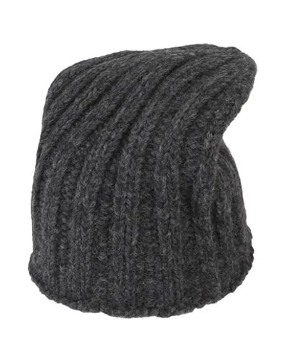 Aragona Woman Hat Steel Grey Size Onesize Baby Alpaca Wool, Merino Wool, Polyamide In Grey