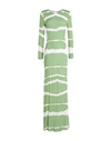 Elisabetta Franchi Woman Maxi Dress Light Green Size 4 Viscose, Polyamide, Glass