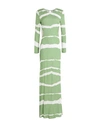 Elisabetta Franchi Woman Maxi Dress Light Green Size 4 Viscose, Polyamide, Glass In Green