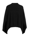 White Wise Woman Sweater Black Size S Viscose, Polyester, Nylon