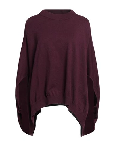 White Wise Woman Sweater Deep Purple Size M Viscose, Polyester, Nylon
