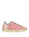 A.testoni Testoni Woman Sneakers Red Size 6 Soft Leather, Textile Fibers In Red