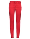 Zadig & Voltaire Woman Pants Red Size 29 Cotton, Elastane