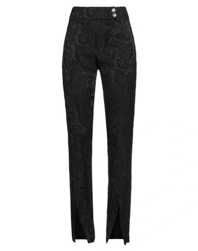 8pm Woman Pants Black Size M Acetate, Polyester, Polyamide, Elastane