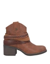 MTNG MTNG WOMAN ANKLE BOOTS TAN SIZE 5 TEXTILE FIBERS