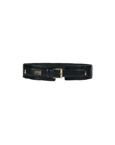 Cavalli Class Woman Belt Black Size Xl Soft Leather
