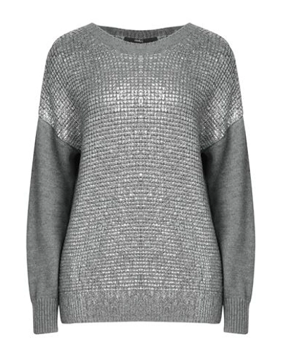 Carla G. Woman Sweater Silver Size 6 Polyacrylic, Alpaca Wool, Polyamide, Polyester