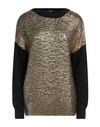 Carla G. Woman Sweater Gold Size 6 Polyacrylic, Alpaca Wool, Polyamide, Polyester