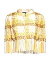 Elisabetta Franchi Woman Blazer Yellow Size 10 Polyester, Viscose, Plastic