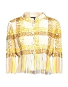 Elisabetta Franchi Woman Blazer Yellow Size 10 Polyester, Viscose, Plastic In Yellow