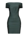Alexandre Vauthier Woman Mini Dress Dark Green Size 6 Viscose, Polyamide, Elastane